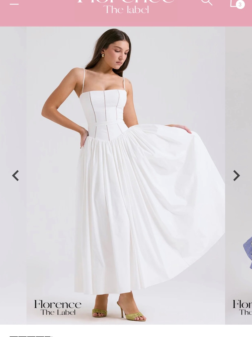 White Sundress with Corset Bodice - Picture 2 of 4